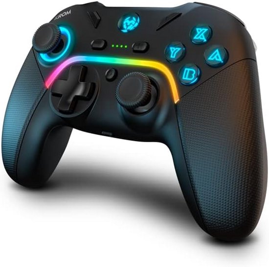 Draadloze & Bedrade Gamecontroller met Macro's en RGB voor PC, Switch en Android van Merkloos