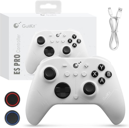 Draadloze Controller - Gamepad Joysticks - Gaming Ervaring - Extreem Lage Latentie - 15 x 10 x 3 cm - Wit