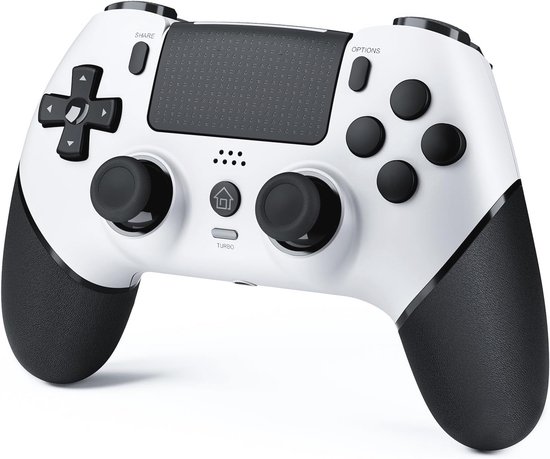 Draadloze Controller voor PS4 met Hall Joystick - Gamepad met Grote 1000mAh Accu, Dual Vibration, Beweging Sensoren, Touchpad en Stereo Hoofdtelefoon Jack van Techuerdo