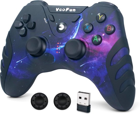 Draadloze Gamecontroller met Vibratie voor PS3, PC en Android - 2.4G Gamepad van Merkloos