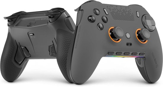 Draadloze Gamecontroller - PC Controller - PC Gaming - Hall-effect Anti-drift - 16.5 x 10.75 cm - Staalgrijs