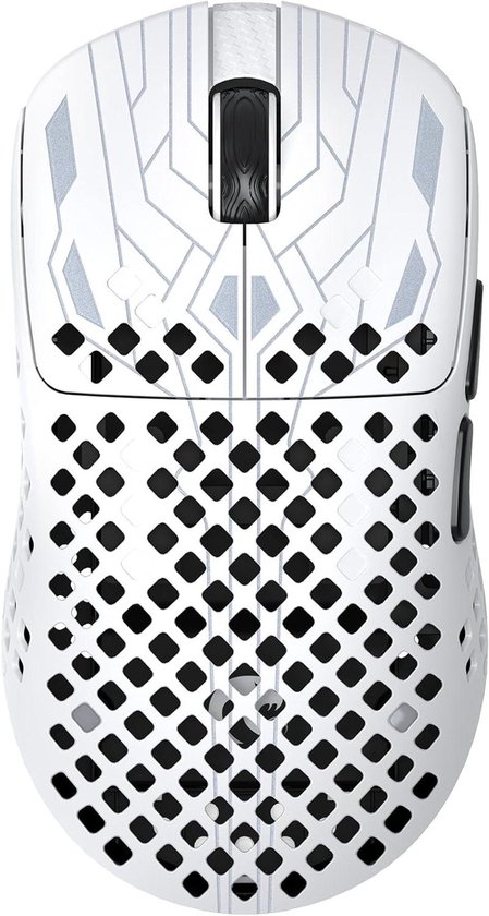 Draadloze Gaming Muis - Lichtgewicht Muis - Intensief Gamers - Ultralicht Carbon Fiber - 41 gram - Wit