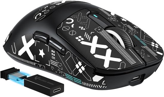 Draadloze Gaming Muis - Lichtgewicht Muis - PC Gaming - 4K/8K Pollingsnelheid - 49g - Zwart