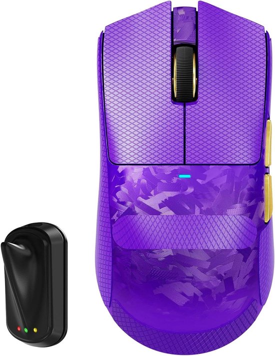 Draadloze Gaming Muis - Lichtgewicht Muis - PC Gaming - 8000Hz Polling Rate - 59g Ultralicht - Paars van Merkloos