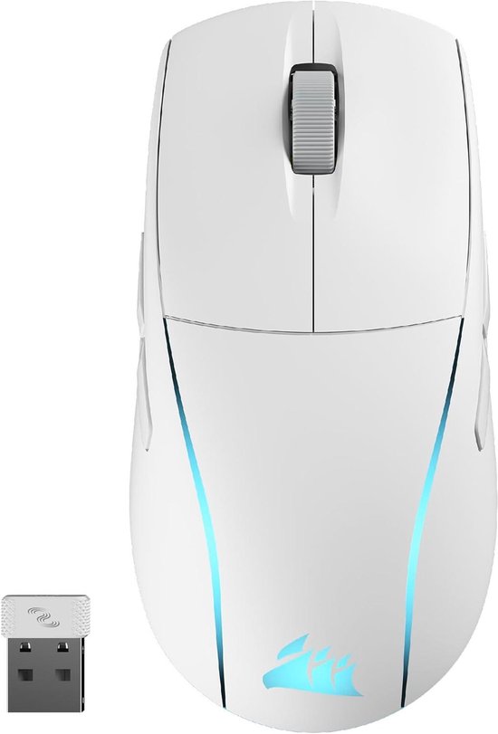 Draadloze Gaming Muis - Precisie Muis - Snelle Games - Verwisselbare Knoppen - 89 gram - Wit