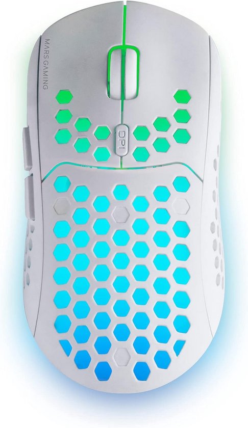 Draadloze Gaming Muis - Ultralicht 79g met RGB Flow en 3200 DPI van Merkloos