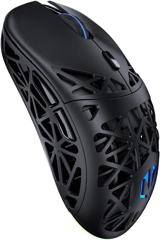Draadloze Gaming Muis - Ultralichte Muis - Intensieve Games - Trimode Connectiviteit - 69 gram - Zwart