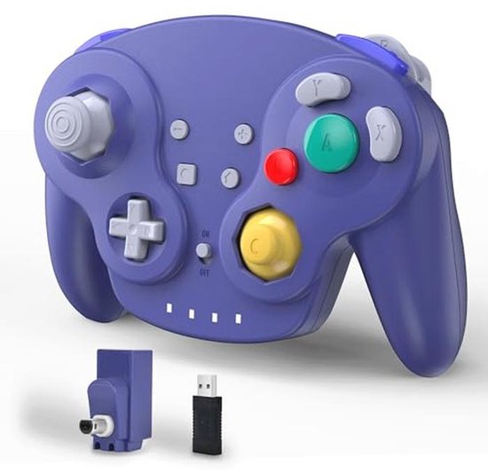 Draadloze NGC Controller - 2.4GHz Compatibel met Gamecube, Switch, Windows PC, MAC OS en Raspberry Pi van Merkloos