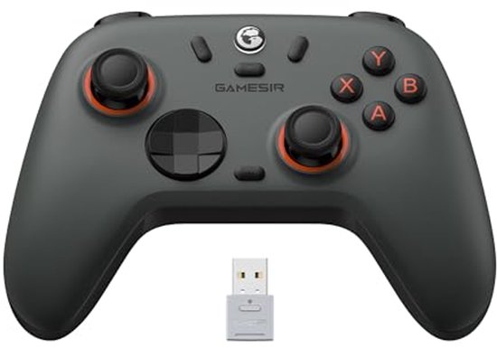 Draadloze PC Controller met Hall Effect Joysticks & Triggers - 2.4G & Bekabelde 1000Hz Polling Rate, Turbo - Compatibel met PC/Switch/Steam/iOS/Android (Zwart) van Merkloos