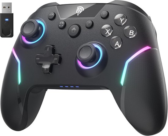 Draadloze PC Controller met RGB en Bluetooth - 2-in-1 Trekker, Afneembare Joystick en Mechanische Knoppen van Merkloos