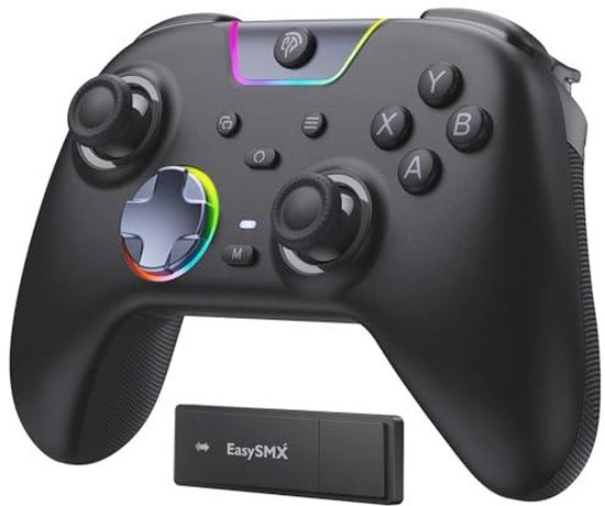 Draadloze PC Controller met Stille Knoppen en Programmeerbare Functies - Compatibel met PC/Switch/Android/iOS van Merkloos
