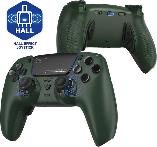 Draadloze Pro Controller voor PS5/PC/Mobiel met Hall Effect Sticks en Instelbare Triggers van Merkloos
