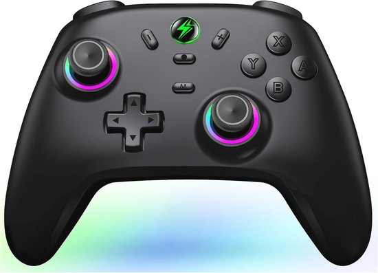Draadloze Switch Controller met RGB Hall Effect Joysticks - Compatibel met Switch, Switch Lite, Switch OLED, Android, iOS en PC van Merkloos