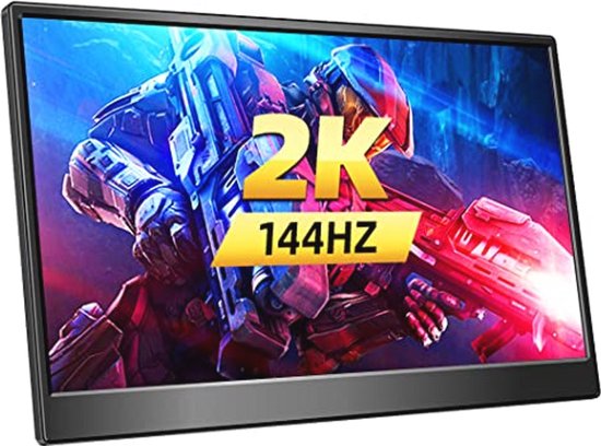 Draagbare 2K Gaming Monitor 144Hz - 100% sRGB Display met HDMI en USB-C van Merkloos