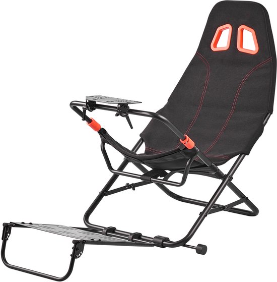 Draagbare Racestuurstandaard, Verstelbaar en Opvouwbaar Ontwerp, 470 mm Zitbreedte, Compatibel met Logitech G923/G920/G29, Thrustmaster T248p, Fanatec, Hori en Mad Catz, Zwart