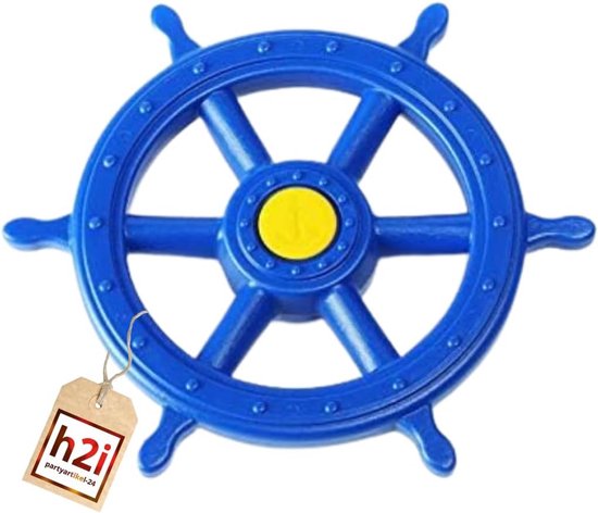 Draaiend Speelboot Stuurwiel Blauw - Weerbestendig Accessoire voor Speeltoren en Speelhuis van Merkloos