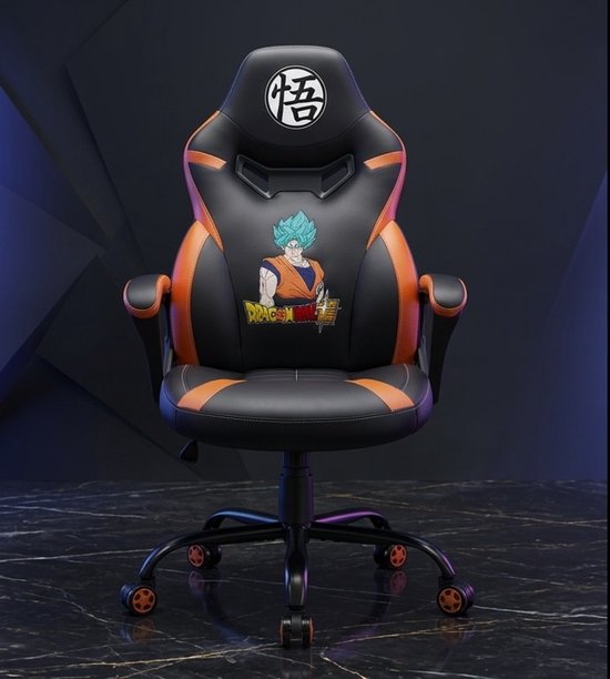Dragon Ball Z Gaming Stoel – Ergonomische Bureaustoel met Lendensteun, Verstelbare Hoogte, Padded Armleuningen, Comfortabele Gamer Chair voor Kinderen & Tieners – Zwart - Medahomestore van Merkloos