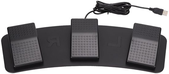 Drievoudig Voetschakelaarpedaal voor Gaming, Multimediatoepassingen en Comfortabel Gebruik met USB-aansluiting