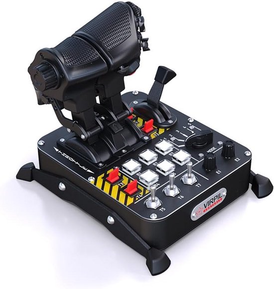 Dual-Motor Throttle Quadrant - 100% Metaal Constructie - Contactloze Sensoren - Instelbare Gashendels - RGB Verlichting - Plug & Play - PC van Merkloos