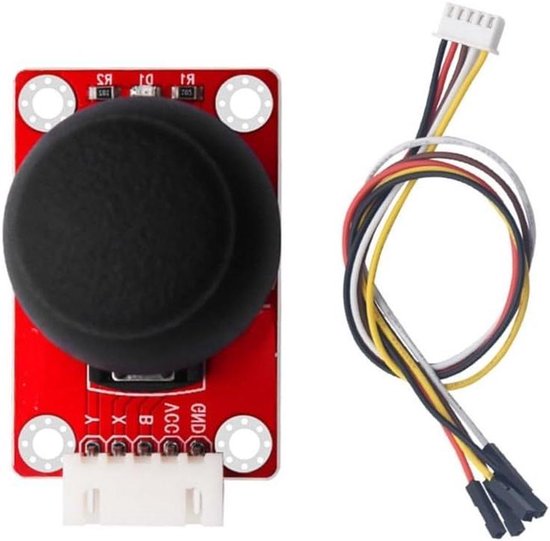 Dubbele As Joystick - XY Module - Projecten Sturen - Real-time Control - 44x26mm - Rood