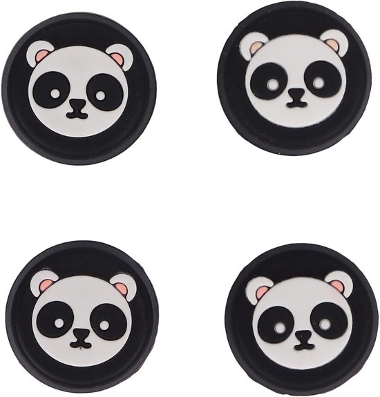 Duim Handvat Caps - Thumb Grips - Controller Verbetering - Panda Patroonontwerp - 4 Stuks - Zwart van Merkloos