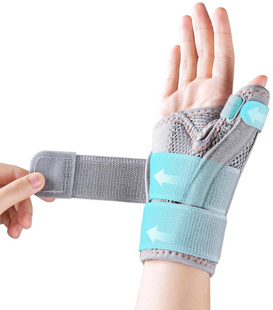 Duimbandage rechts en links, omkeerbare duimspalk voor artritispijn, duimorthese voor verstuikingen, verlichting van peesontsteking