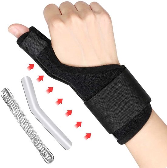 Duimbrace voor rechts en links, duimorthese voor duimverstuiking, duimzadelgewricht, artritis, peesschedeontsteking, universele duimspalk voor ondersteuning