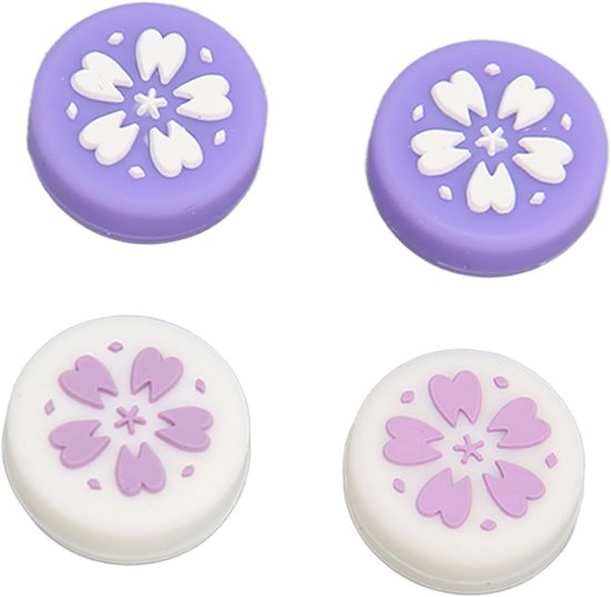 Duimgreep Doppen - Joystick Covers - Verbeter Gaming - Antislip Siliconen - 4 Stuks - Paars van Merkloos
