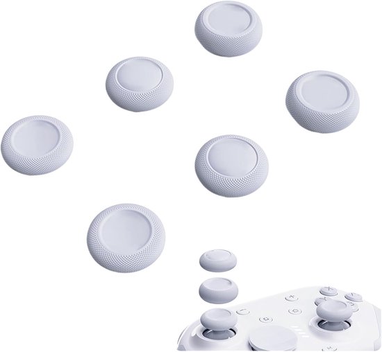 Duimgrepen - Joystickhoezen - Precisie Gaming - Zweetvrij Ontwerp - 6 Stuks - Grijs