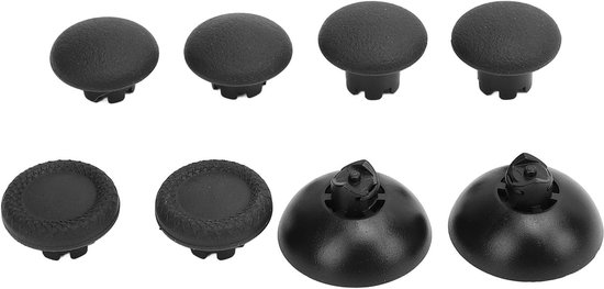 Duimstick Vervangingsset - Thumbstick Covers - Controller Reparatie - Drie Hoogtes - 8x6x3 cm - Zwart van Merkloos