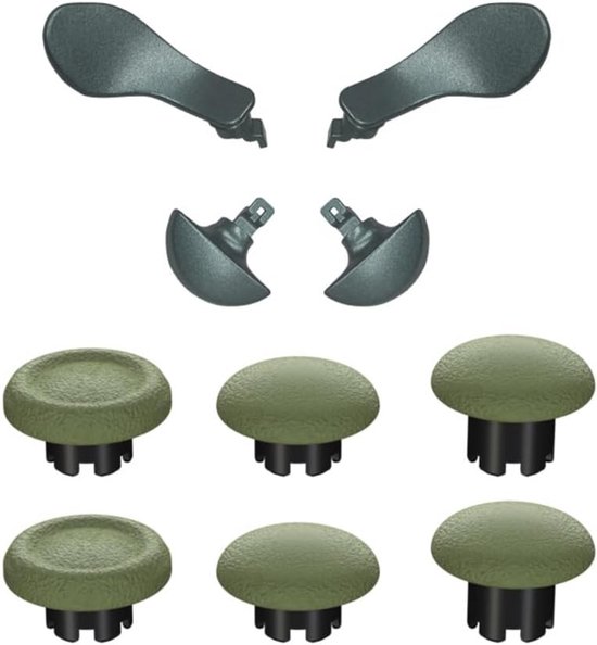 Duimstokken en Achterpedalen voor PS5 Edge-controller - Aanpasbare Hoogte, Metaal, Geribbeld - Groen van eXtremeRate