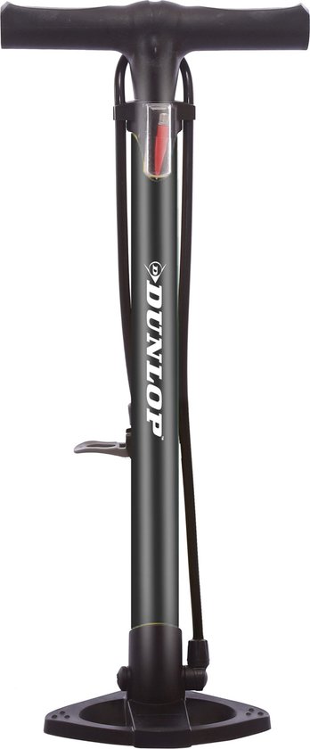 Dunlop Fietspomp 12Bar - Fiets Pomp voor Dunlop, Schrader en Frans Ventiel - Staande Pomp Incl. Adaptoren voor Waterspeelgoed en Ballen - Ook voor Scooter en Auto Banden - 67,5 x 22,1 cm van Dunlop