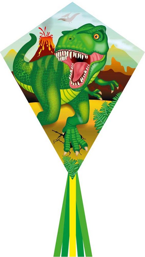 Ecoline Eenlijns Vlieger Eddy T-Rex Spanwijdte 700 mm Geschikt voor windsterkte 2 - 5 bft van Ecoline
