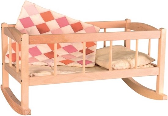 Egmont Toys Houten wieg met dekentje 50x30x27 cm van Egmont Toys