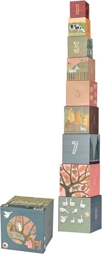 Egmont Toys Stapelkubussen boerderij 15x15x15 cm van Egmont Toys