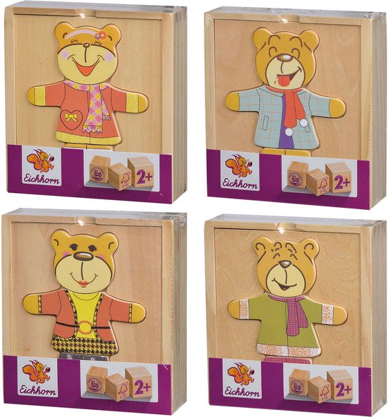 Eichhorn Houten Puzzel Beer, 20st. van Eichhorn