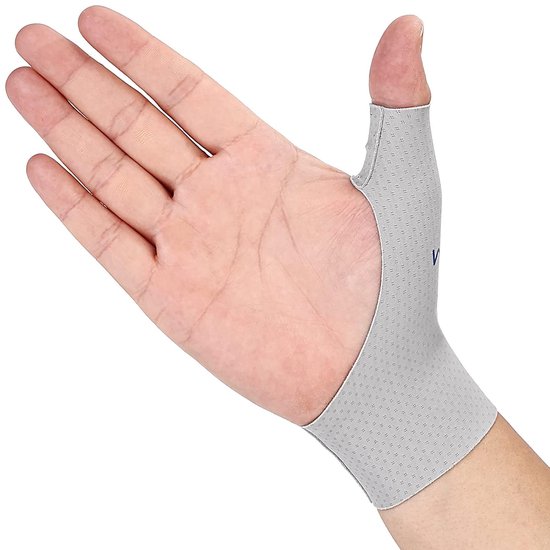 elastisch, pols, compressiehuls voor dames en heren, zacht weefsel, duimhandschoen, voering voor lichte artritis, pijnverlichting, bescherming, 2 stuks, maat L