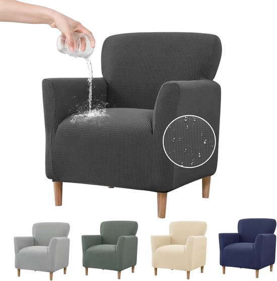 Elastische Hoofdkussenhoes voor 1-Zits Stoel, Verwijderbare en Wasbare Bescherming tegen Vlekken, Haar en Slijtage voor Woonkamer en Kantoor