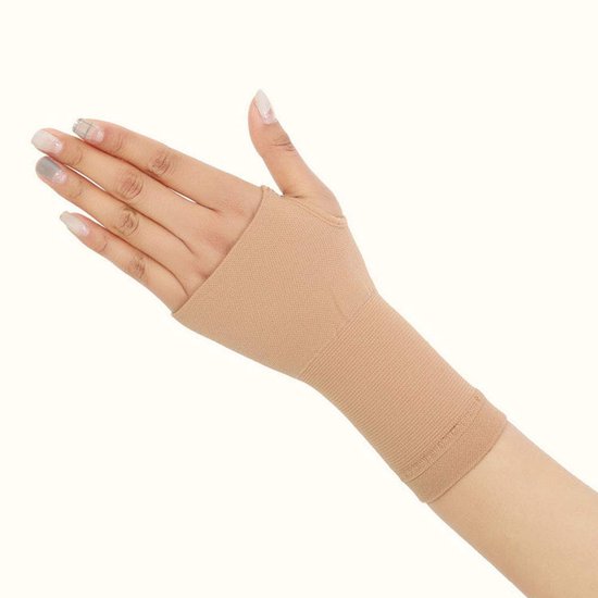 Elastische medische polsbandages en duimsteun bij artritis, gewrichtspijn, peesontsteking, verstuikingen, sport, 1 paar S