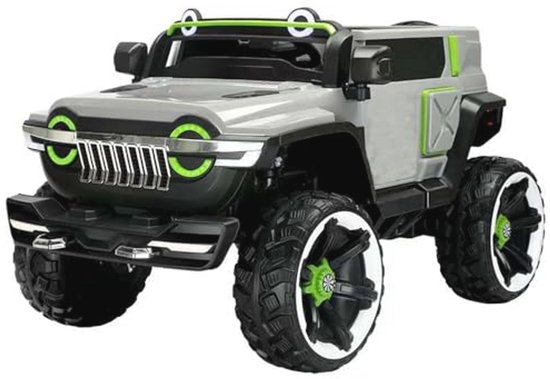 Elektrische Jeep voor Kinderen - 2-zits 4WD 12V met Afstandsbediening, USB en MP3 van Merkloos