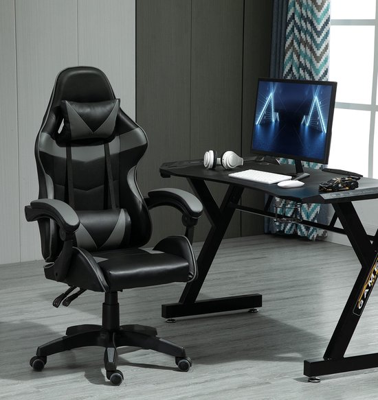 Elzusha - Ergonomische Bureaustoel - Gaming Stoel met Verstelbare Functies - Grijs