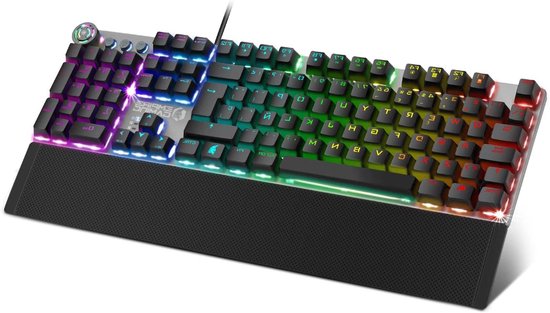 EMPIRE GAMING – STARDUST Teclado Gaming Español – Teclas opto-mecánicas – Retroiluminación LED RGB – Gamer Software de programación - Reposa-muñecasextraíble (QWERTY, Español)