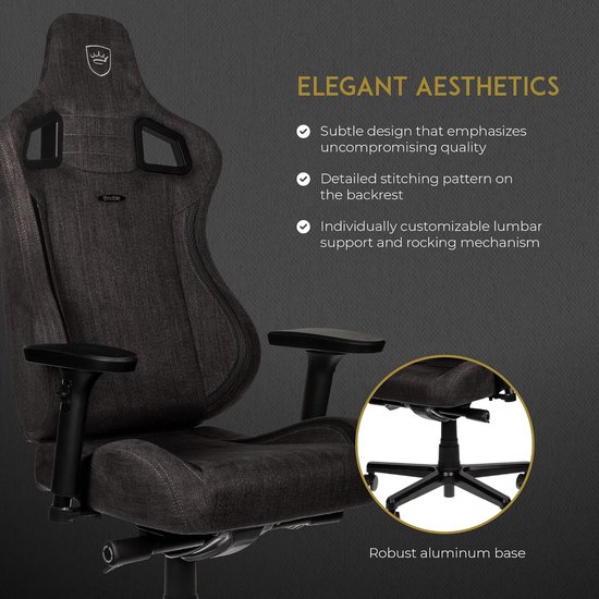 ErgoComfort TX Premium Gaming & Bureaustoel met Ergonomische Rug- en Lendensteun, flexibele stof, 4D Armleuningen, Verstelbare Rugleuning 90–135°, Belastbaar tot 120 kg