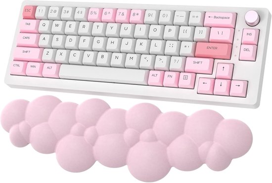 Ergonomisch gamingtoetsenbord met geheugenfoam polssteun, anti-slip basis en pijnverlichting voor langdurig gebruik