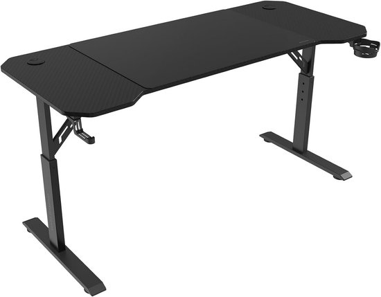 Ergonomisch Hoogte Verstelbaar Gaming Bureau 140x60cm met XXL Muismat en Kabelbeheer van Merkloos