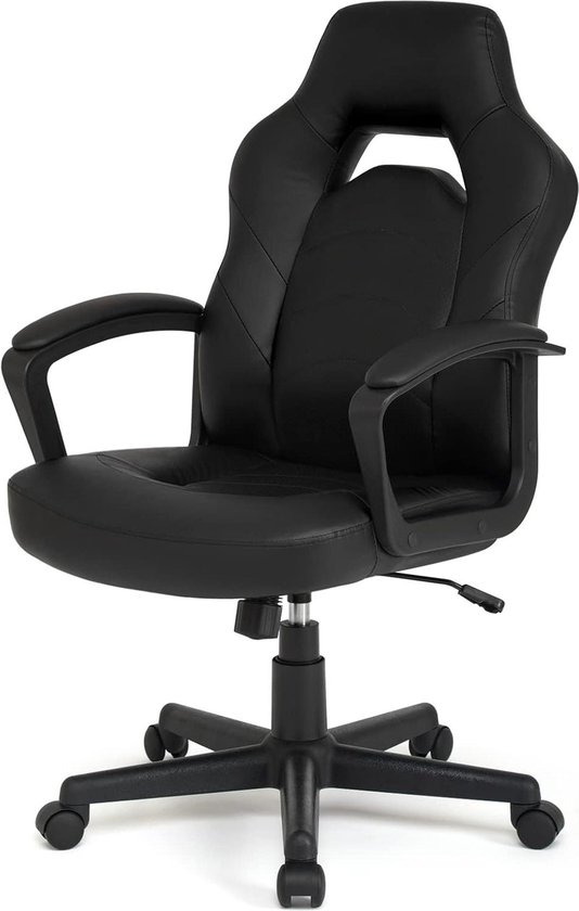 Ergonomische bureaustoel - gaming stoel voor volwassenen - zwart PU-leer met geperforeerd leer Gaming chair van Tronhill