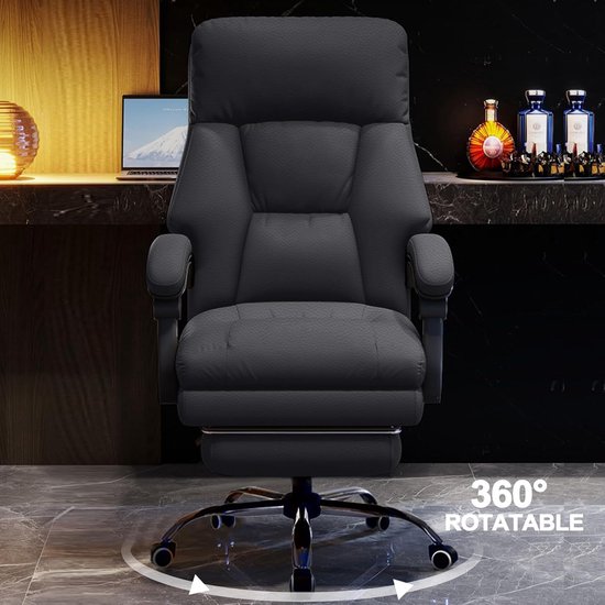 Ergonomische Executive Bureaustoel met Voetensteun en Hoge Rugleuning 50x55x120 cm van Merkloos