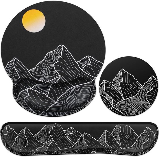 Ergonomische Gaming Muismat met Polssteun en Antislip Onderkant van Merkloos