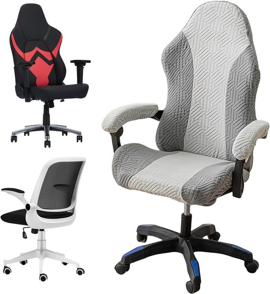 Ergonomische Gaming Stoel Covers met Armleuningen en Rugleuning - Bescherming voor Kantoor- en Racestoelen, Ideaal voor Computer Gaming