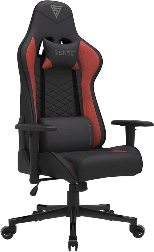 Ergonomische Gaming Stoel in Zwart en Rood voor Urenlang Speelplezier van Merkloos